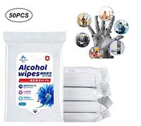 Alcohol Wipes, Wet Wipes, Soft 75% Alcohol Detergent Wipes Hand Wet Wipes(5Packs,50Pieces)