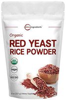 Micro Ingredients Organic Red Yeast Rice Powder, 8 Ounce, Powerfully Support Cardiovascular and Immune System, Non-GMO and Vegan Friendly