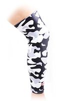 COOLOMG 1PC Compression Leg Sleeve Strech Leg Knee Long Sleeve for Adult Child, Great for Sport Football Basketball Cycling Camouflage Grey S