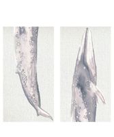 HomArt Fireplace Matches, Large, Watercolor Whale Design