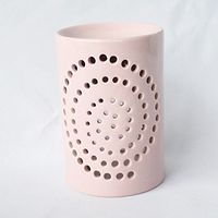 Better-way Home Decorative Hollow Out Snail Ceramic Aromatherapy Burner, Essential Oil Warmer, Tealight Candle Holder Bedroom Decorations Housewarming Gifts (Pink, 5 inch)