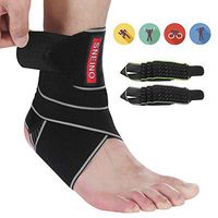 SNEINO Ankle Brace for Women & Men - Adjustable Compression Ankle Support Wrap - Perfect Ankle Sleeve for Plantar Fasciitis,Ankle Sprain,Achilles Tendon,Sports – Breathable, One Size Fits All (Gray)