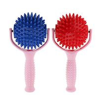 2pcs Handheld Acupuncture Spiky Massage Ball Shoulder Muscle Massager 2 Rollers Balls Full Body Soreness Relief
