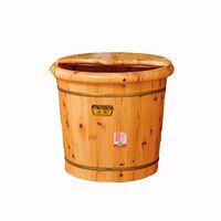 AI® Solid Wood Foot Tub 40cm High Household Massage Footbath Adult Foot Bath Barrel Elderly Children are Available