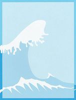 Ocean Waves Stationery Printer Paper 26 Sheets