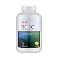 GNC Fish Oil, Lemon, 360 Softgels, Supports Heart, Brain, Skin, Eye and Joint Health