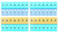 Pill Organizer 7 Day AM and PM Pill Box (4 Pack) Assorted Colors