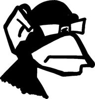 hBARSCI Geeky Monkey Vinyl Decal - 5 Inches - for Cars, Trucks, Windows, Laptops, Tablets, Outdoor-Grade 2.5mil Thick Vinyl - Black