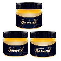 Wood Seasoning Beewax -Complete Solution Furniture Care Beewax Polish - Traditional Beeswax Polish for Wood & Furniture (3PCS/240g)
