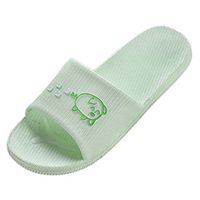 Womens Mens Indoor Bathroom Shower Solid Slide-on Slippers Poolside Shoes Soft Bottom Non-Slip House Shoes Green