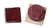 Square Lovely Butterfly Shape Classical Stamper&Inkpad, Inkpad Random Color