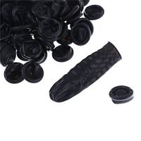Tool Parts 100pcs Antislip Black Durable Latex Finger Cots For Chalk Electronic Finger Cot
