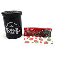 Juicy Jay's 1 1/4 Rolling Papers - Strawberry Flavored (2 Packs) - with KC Pop Top