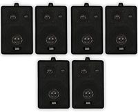 Acoustic Audio 251B Indoor Outdoor 3 Way Speakers 1200 Watt Black 3 Pair Pack 251B-3Pr
