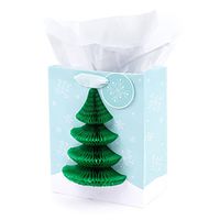 Hallmark Medium Christmas Gift Bag with Tissue Paper (Honeycomb Tree)