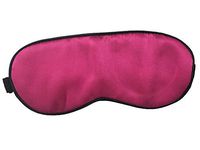 Amint Contoured Design Finest Charmeuse Sleep Eye Mask Blindfold with Ear Plugs Travel Fuchsia,7.9"*3.5"