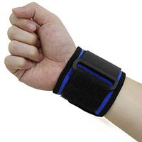 uxcell Blue Adjustable Gym Sports Wristband Joint Protector Wrist Brace Wrap Support Strap