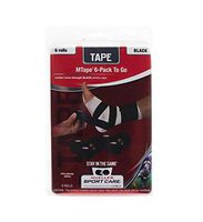 Mueller Athletic Tape, 1.5" x 10yd Roll, Black, 6 Pack