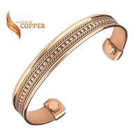 Copper Therapy Double Magnet Pure Copper Magnetic Therapy Bracelet for Pain Relief and Arthritis