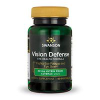 Swanson Vision Defense Antioxidant Vision Health Supplement Lutein Zeaxanthin Astaxanthin Broccoli Extract Bilberry Extract 60 Softgels Sgels