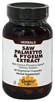 Country Life - Saw Palmetto and Pygeum Extract - 60 Vegan Capsules