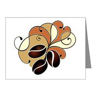 Note Cards (20 Pack) Coffee Bean Floral