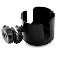 BodyHealt Adjustable Cup Holder - Black - for Any Kind of Strollers, Walkers, Wheelchairs, Rollator & Knee Scooters Universal Drinking Cup Holder, Bottle Holder, No Screws Required
