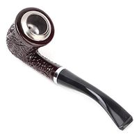Bewinner Classic Cigarette Tobacco Pipe, Wood Bent Smoking Pipe Delicate Resin Tobacco Pipes Gift