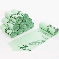 Hainter 100 pcs Trash Bags Degradable Compost Bin Liners 10L Food Waste Bags 100 Biodegradable Bags Made from Corn Starch for Kitchen Bathroom Bedroom Office Car Bags