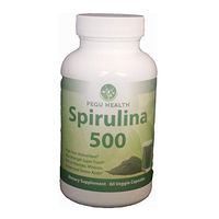PeGu Health Spirulina 500 Mg 60 Veggie Capsule Energy Booster,Maximum Nutrient Density, Vegan Protein