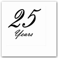 25 Years Classy Black Luncheon Napkin (16 CT) by Partypro