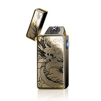 USB Lighter Dual Arc Rechargeable Flameless Windproof Electric Plasma