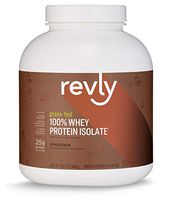 Amazon Brand - Revly 100% Grass-Fed Whey Protein Isolate Powder, Chocolate, 4.02 Pound Value Size (57 Servings), Gluten Free, Non-GMO