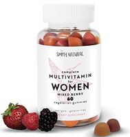 Simply Natural Multivitamin for Women, 60 Gummies (30 Day Supply): Daily Multivitamins and Minerals, Biotin for Hair, Skin and Nails, Folic Acid, Vitamin D3, B12, Non-GMO, Vegetarian Supplements