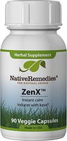 Native Remedies ZenX - All Natural Herbal Supplement for a Naturally Calm Mood and Emotional Health, with Kava, Passionflower and St. John's Wort - 90 Veggie Caps