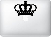 Crown (Black 4") Vinyl Decal Sticker for Car Automobile Window Wall Laptop Notebook Etc.... Any Smooth Surface Such As Windows Bumpers
