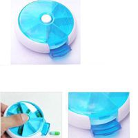 Generic 7-Day Round Tray Pill Box Cases Container Dispenser Medicine Vitamins Heath Care