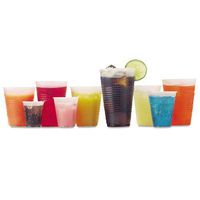 Fabri-Kal RK Ribbed Cold Drink Cups, 12oz, Clear - 20 sleeves of 50 cups each.