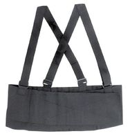 DMI Deluxe Work Belt Back Support Brace Lumbar Support with Adjustable, Removable Shoulder Straps, Fits 28-40, Black