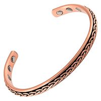 MAGNETJEWELRYSTORE Copper Magnetic Therapy Bracelet High Power Twisted Vine