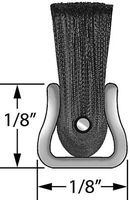 Tanis Brush MB252412 1/8" Stainless Steel Backed Strip Brush with Crimped Black Nylon Bristles, 2" Trim Length, 12" Overall Length, 0.010" Bristle Diameter