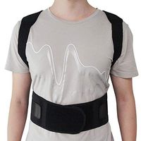 Adjustable Magnet Posture Corrector Male Corset Back Belt Straightener Brace Shoulder Corrector,Black,M