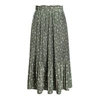 Womens Floral Dresses Flowers Print Split Skirt Beach Ladies Pleated Skirts Maxi Dress