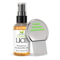 Isabella's Clearly LICE, Powerful Lice Treatment of Natural Oils Proven to Eliminate Lice, Nits. No Toxins or Harsh Chemicals. Remover and Repellent. Free Comb with Neem, Rosemary, Cedarwood, 2 Oz