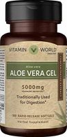 Vitamin World Aloe Vera Gel 100 Softgels, Digestion Support, Herb Supplement, Rapid-Release, Gluten Free