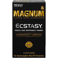 Trojan Magnum Ecstasy Ultrasmooth Lubricated (Package Of 4)