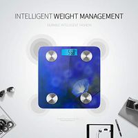 Blue Morning Glory Fitness Scale Weigh Scales Scale Weight Tracks 8 Key Compositions Analyzer Sync with Fitness Apps 400 Lbs