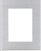 Pack of 5 11x14 Silver Picture Mats with White Core for 8x10 Pictures