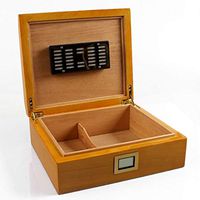 Lxc Alcoholic Natural Cedar Wood Cigar Humidor Cigar Cabinet Configuration Electronic Hygrometer Cigarette Case Cigar Humidor Portable Cigar Humidor