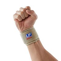 LP SUPPORT 703 - Wrist Support- Wrist Brace for Sport - Relief for Wrist Sprain and Strain - Neoprene Wrist Wraps- Adjustable Strap (Tan, L)